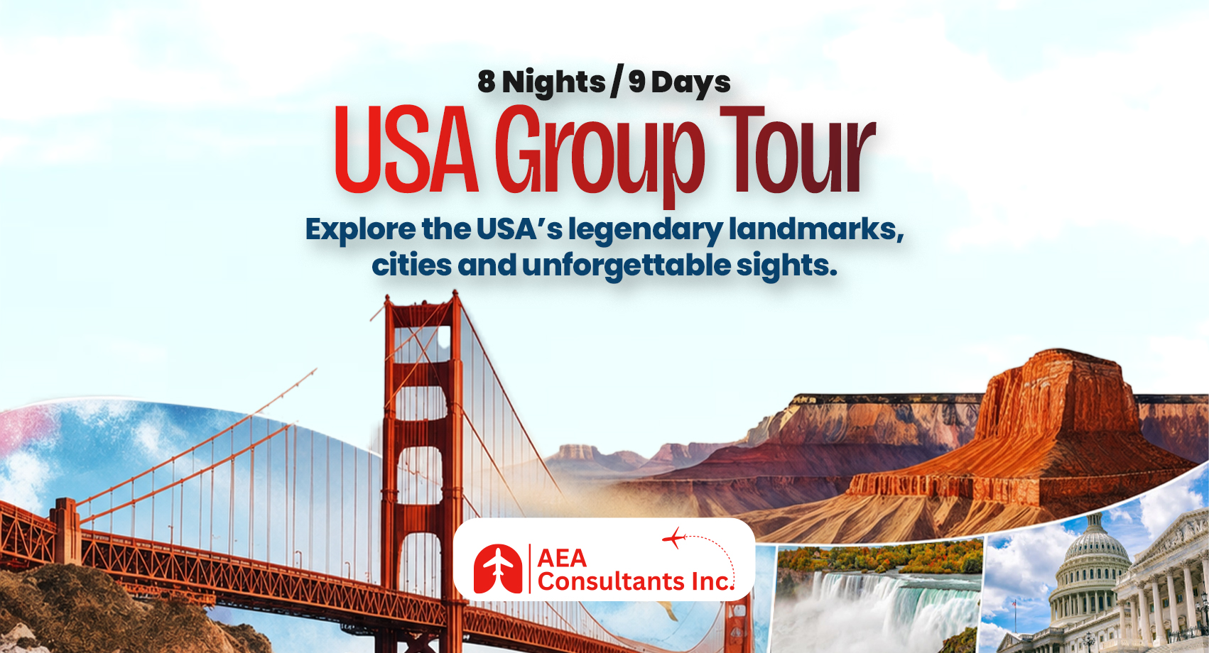 🇺🇸✈️ USA Executive Mega Tour – 9 Days / 8 Nights of Unforgettable Adventures